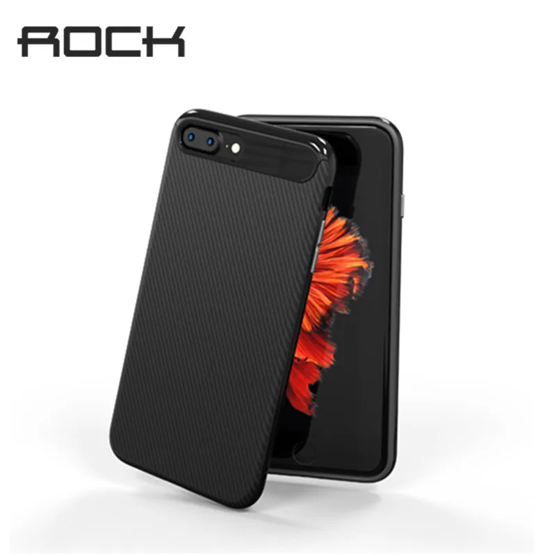 Чехол Rock из углеродного волокна для iphone 7, ударопрочный мужской бизнес-чехол для iphone 7 Plus, защита от падения