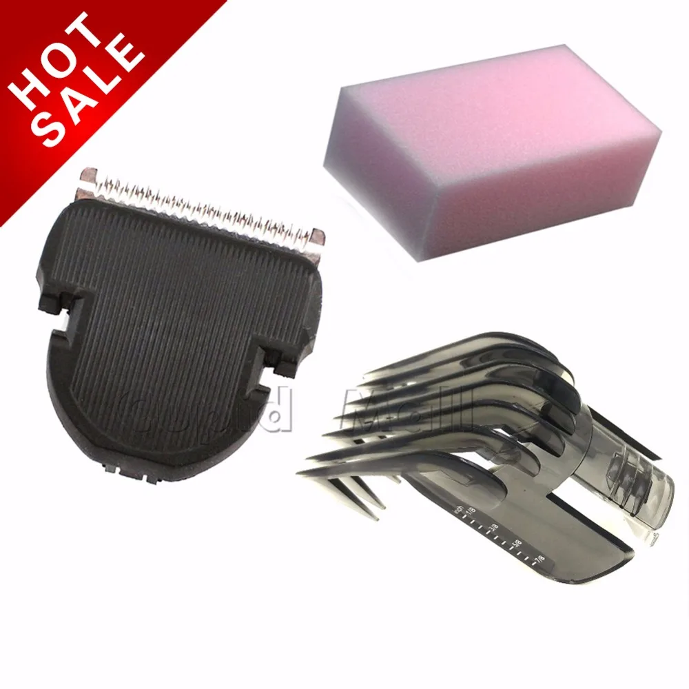 

3pcs/set HAIR CLIPPER COMB + Hair Trimmer Cutter + sponge For philips QC5125 QC5130 QC5135 QC5105 QC5105 QC5115 QC5155 QC5120