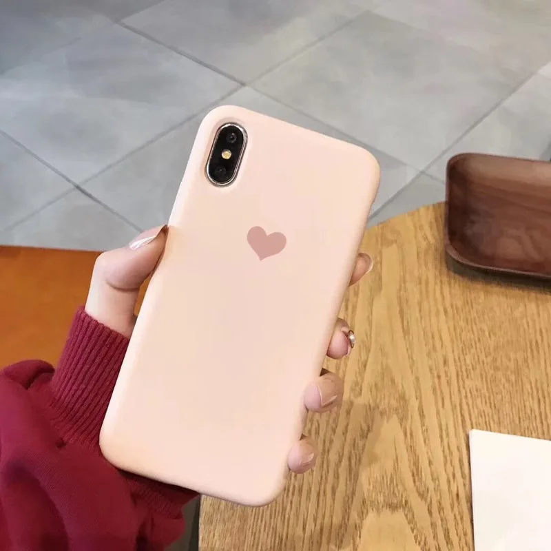 Новый жидкий силиконовый чехол для мобильного телефона love iphoneXSmax Apple 8plus все