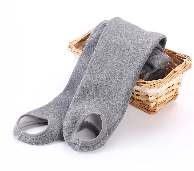 Light grey 230g Плюс бархатные теплые леггинсы женские модные тонкие толстые осенне-зимние леггинсы с высокой талией повседневные супер эластичные хлопковые Легинсы Q744 - Цвет: Light grey 230g