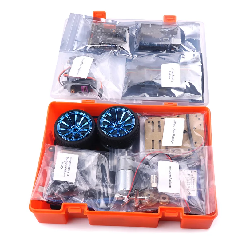 Гоночный автомобиль для Arduino UNO R3 умные автомобили Супер Starter Kit G Сенсор