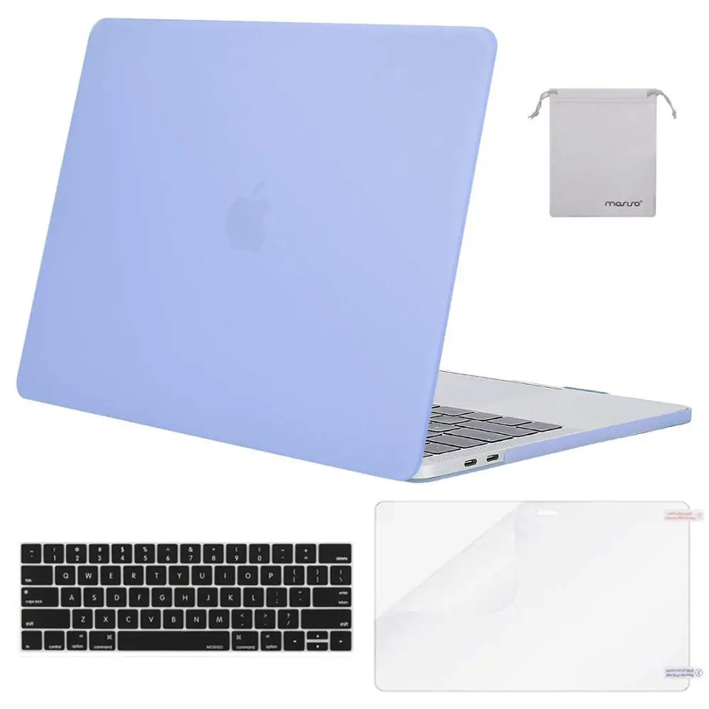 Matte Serenity Blue MOSISO матовый чехол для ноутбука Macbook Pro retina Air 11 12 13 15 чехол для New Air 13 A1932 New Pro 13 15 с сенсорной панелью - Цвет: Matte Serenity Blue
