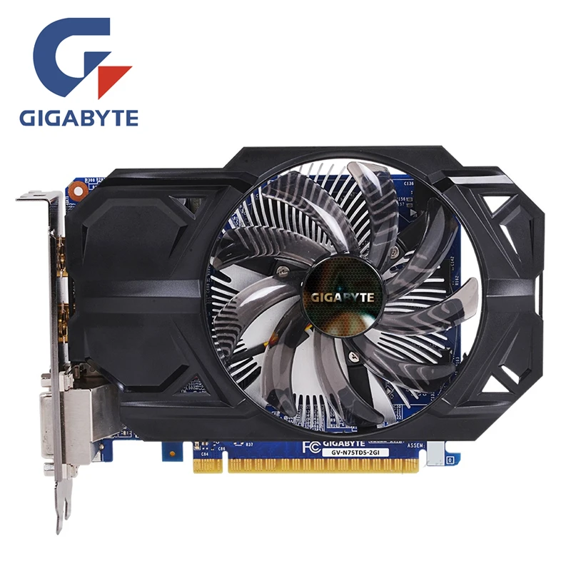 

GIGABYTE GTX 750Ti 2GB D5 Video Card 128Bit GDDR5 Graphics Cards GTX750TI GV-N75TD5-2GI for nVIDIA Geforce GTX750 Hdmi Dvi Used