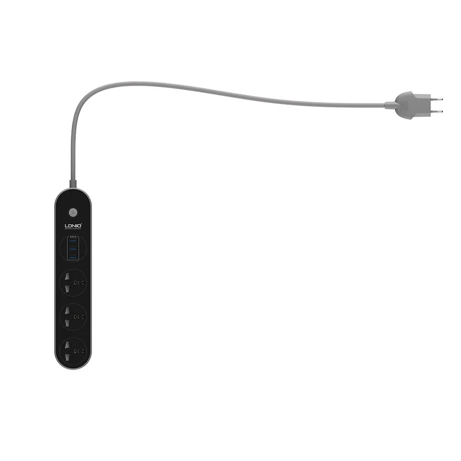 LDNIO новинка 1 6 м три USB-разъема проводка британские правила американский