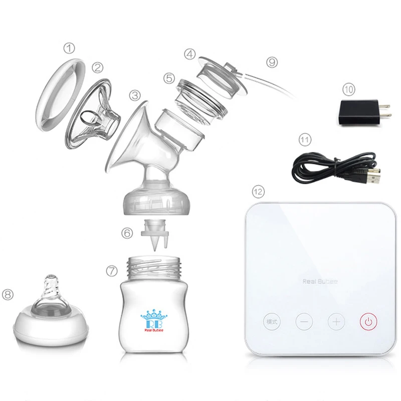Real Bubee UK Hi-Q Электрический молокоотсос детские товары для кормления грудью интеллектуальные USB электрические молокоотсосы бутылочка для молока 8006S