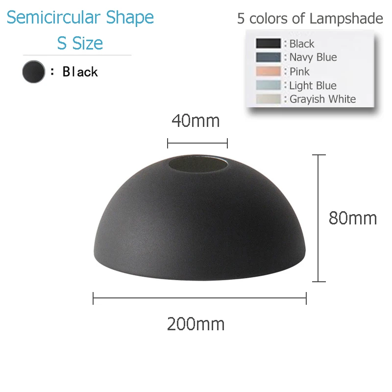 Semicircular S size Скандинавский чердак простые подвесные светильники E27 LED современный креативный подвесной светильник дизайн DIY для спальни гостиной кухни ресторана - Цвет корпуса: Semicircular S size