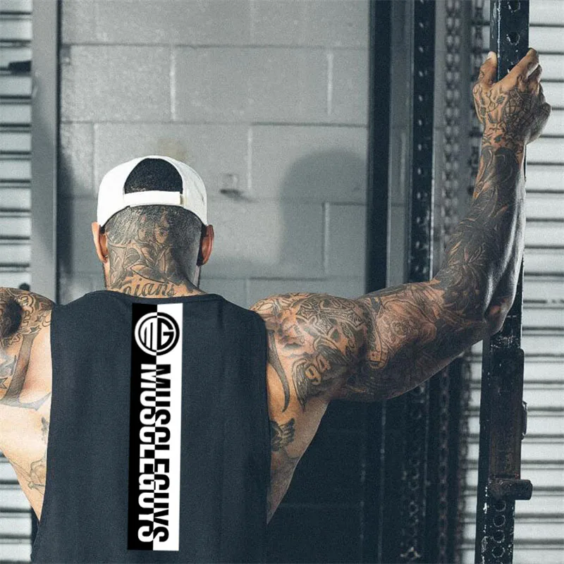 Майка Muscleguys для фитнеса Мужская одежда бодибилдинга мужская рубашка без рукавов
