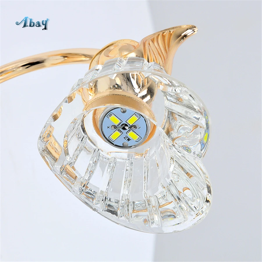 European Luxury Modern Gold K9 Crystal Bathroom Wall Lamps Fashion Washroom Mirror Light Home Decor Corridor Led Lights | Освещение