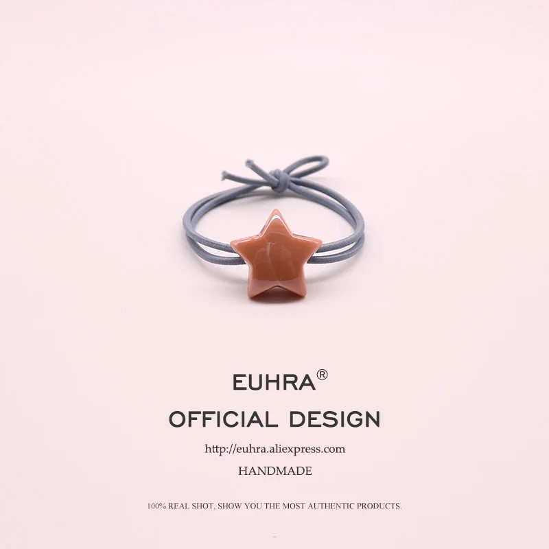 EUHRA 15 цветов эластичные резинки для волос Macaron Star Heart Ball Женская и Девичья Детская повязка для волос аксессуары для волос