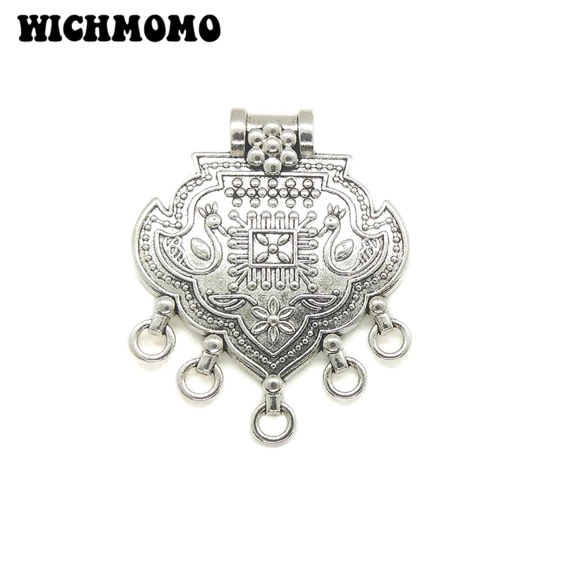 

2021 New Fashion 62*50mm 1pieces/bag Retro Zinc Alloy Hearts Shape Connectors Pendant for Necklace Jewelry Accessories