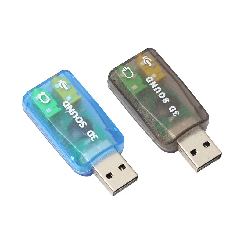 Usb звуковая карта 3 5 мм адаптер 3D Аудио 1 мини внешний интерфейс микрофон динамик