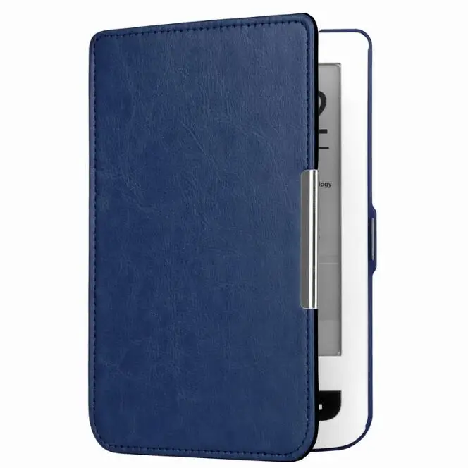 Тёмно-синий Ультра тонкий защитный чехол для pocketbook basic touch lux 2 614/624/626 pocketbook 626 плюс искусственная кожа читалка чехол - Цвет: Тёмно-синий