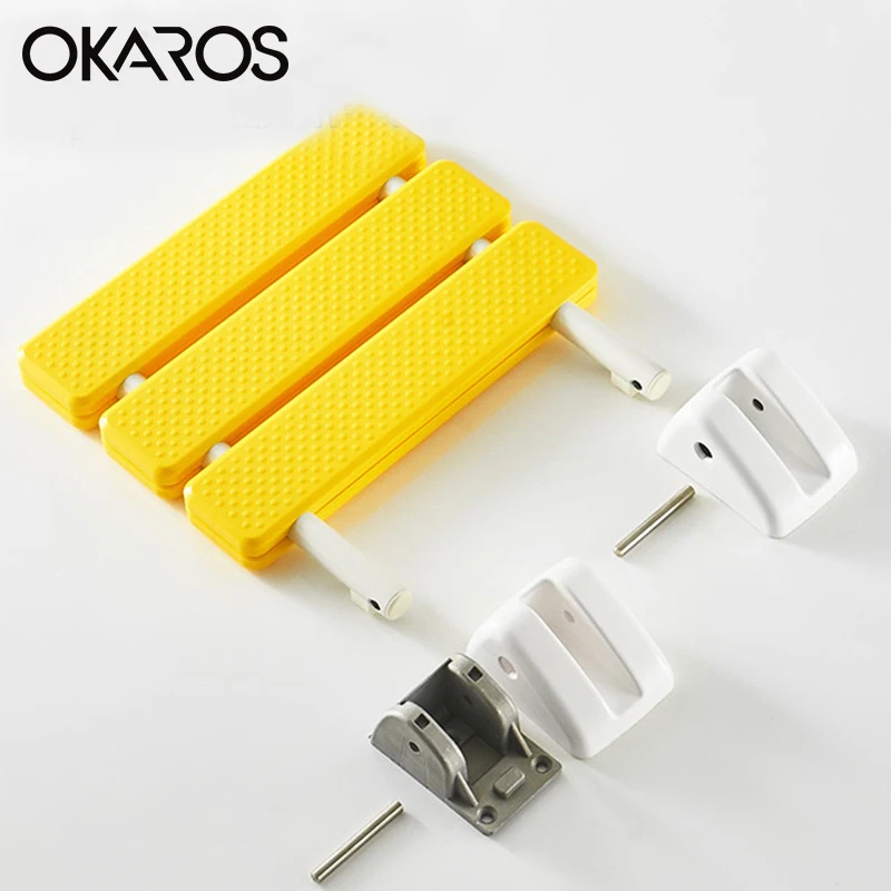 OKAROS белый желтый Складные Настенные сиденья для душа скамейка сиденье Ванная