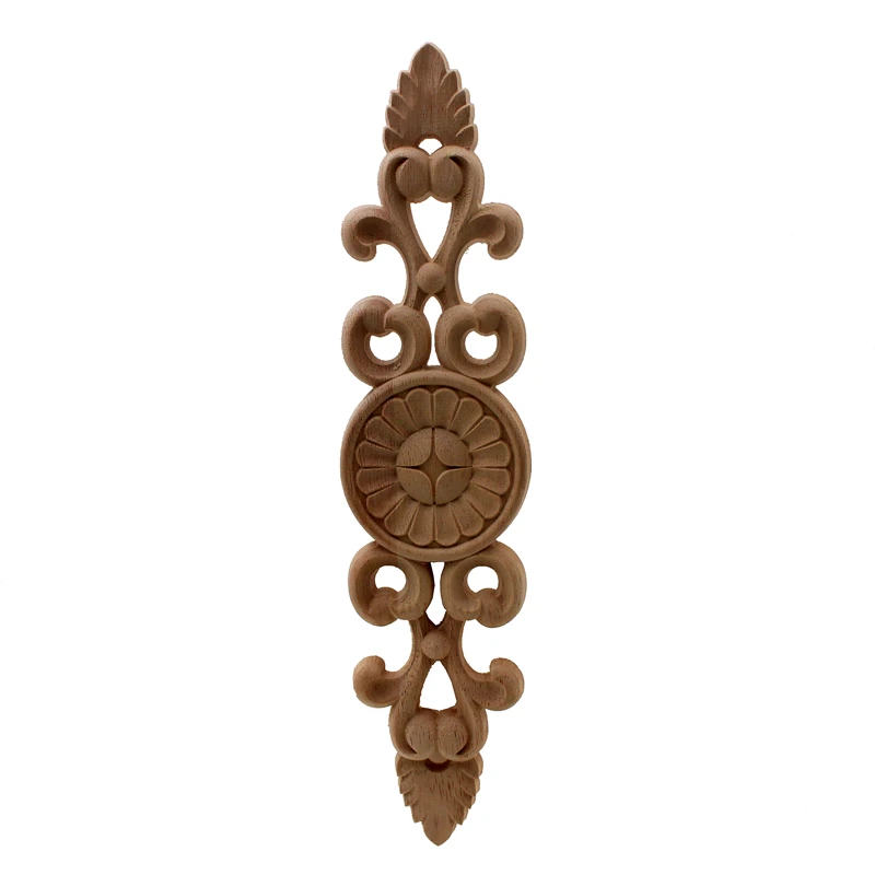 

VZLX Vintage Floral Wood Carved Corner Applique Wooden Carving Decal for Furniture Cabinet Door Frame Wall Home Decor Crafts