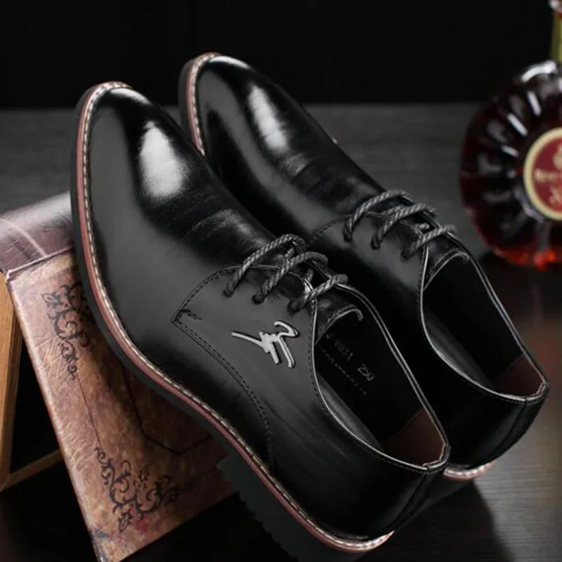 Мужская Демисезонная обувь хит продаж мужская из натуральной кожи на шнуровке