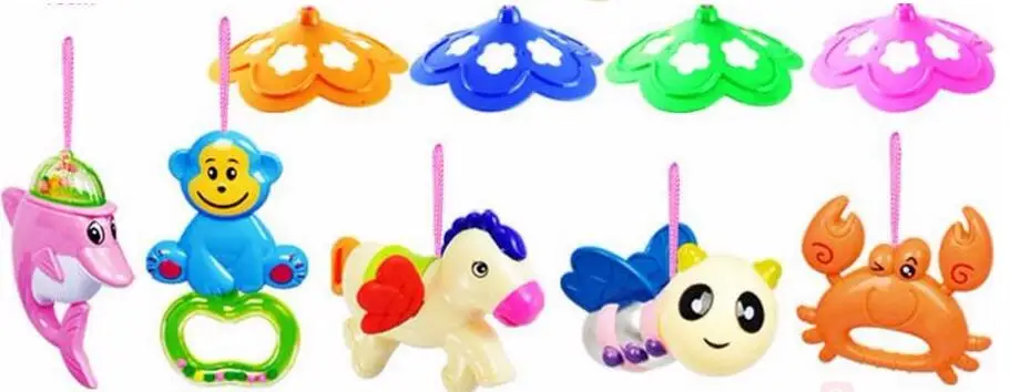 Детская игрушка погремушки подвижная вращающаяся Мобильная музыкальная кровать