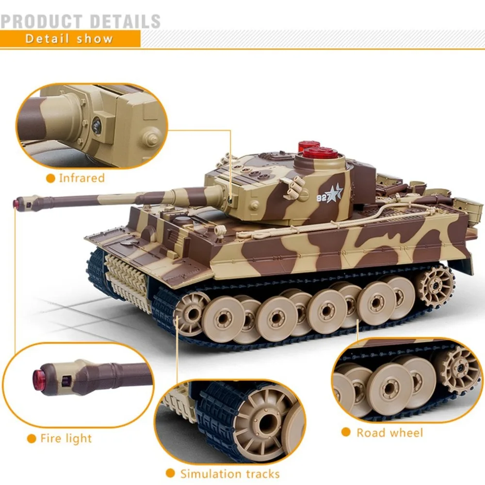 OCDAY RC 518 1/24 Гусеничный Танк ИК пульт дистанционного управления игрушки