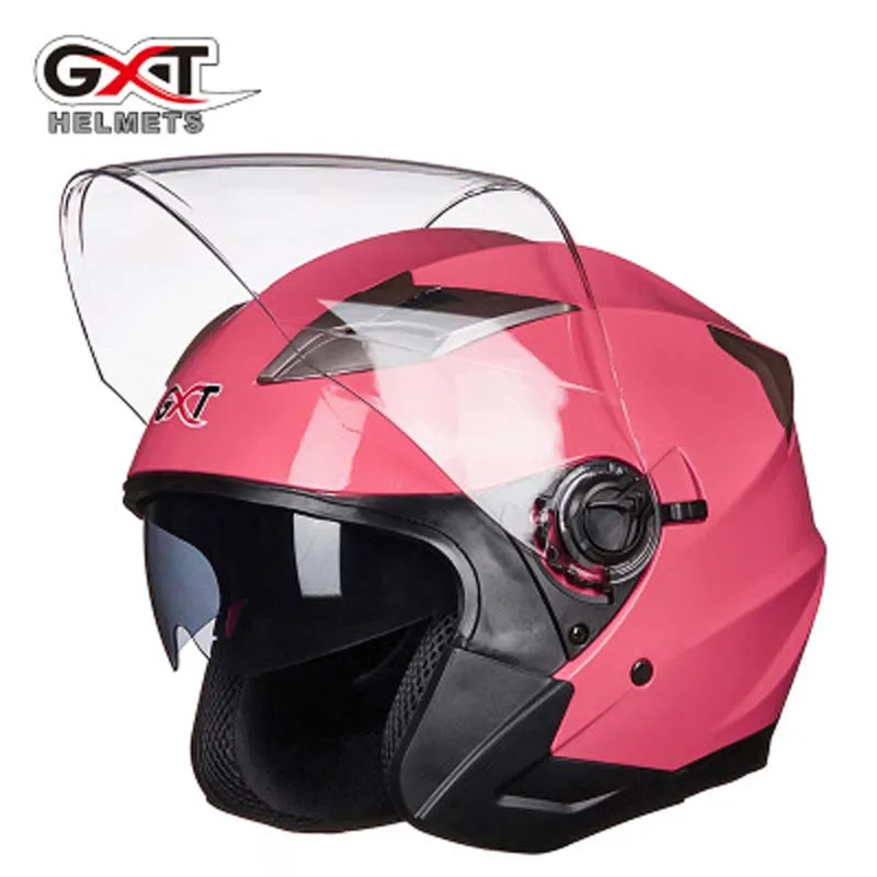Новый GXT летний двойной объектив мотоциклетный шлем с открытым лицом