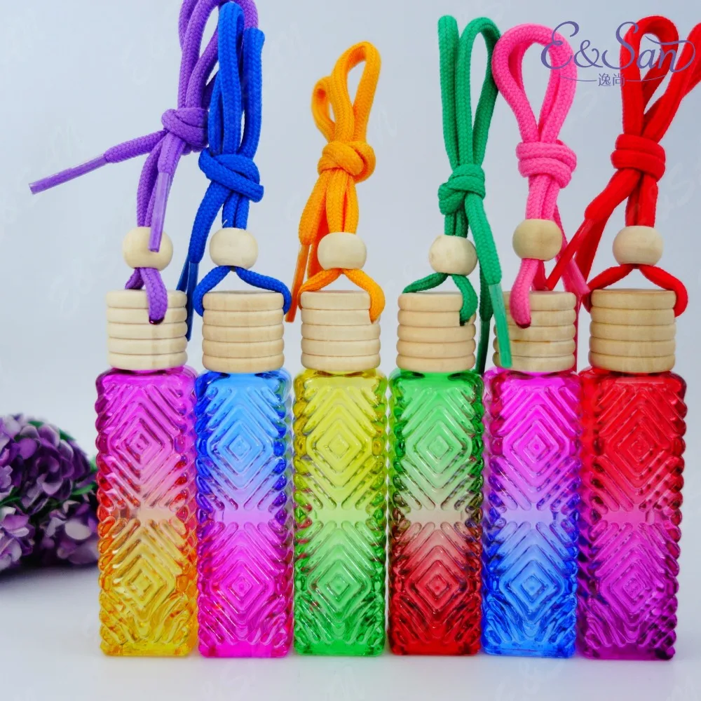 Женская длинная квадратная блестящая Автомобильная декорация стеклянная