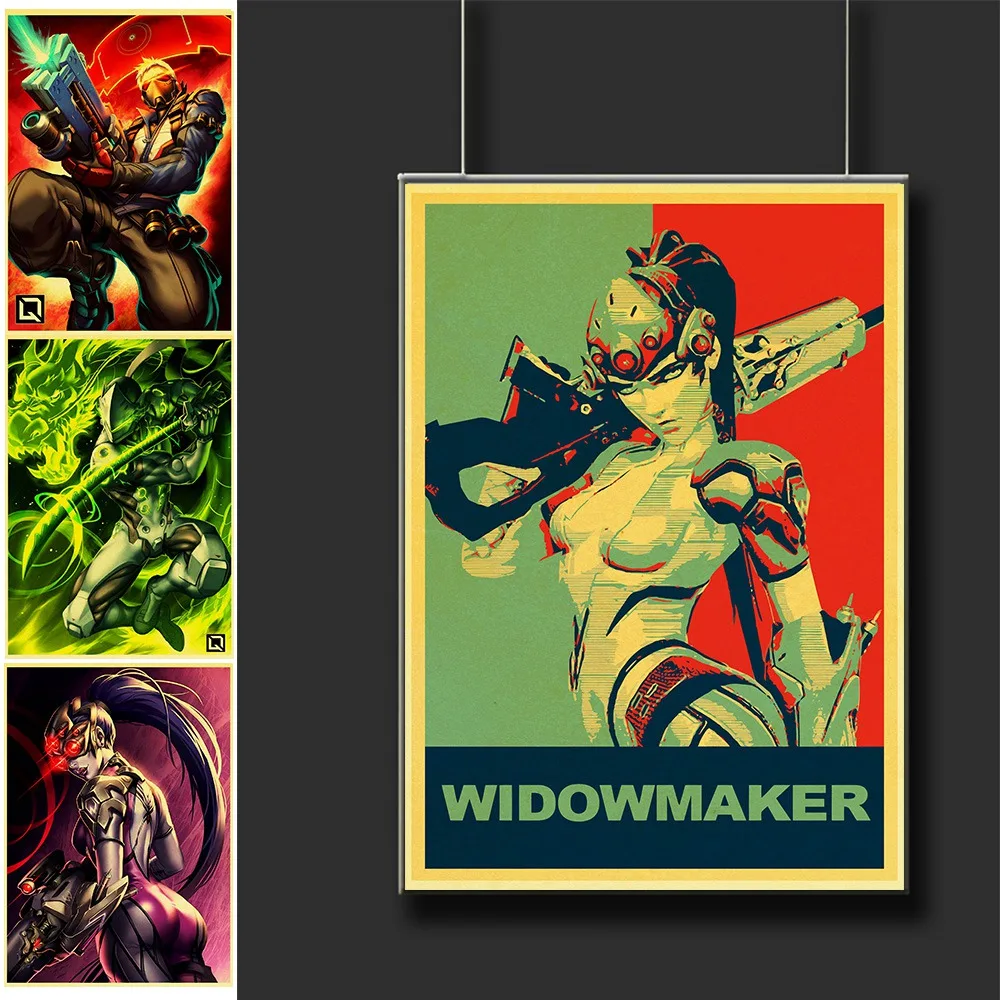 Винтажный фон для съемок widowmaker постер из крафт бумаги настенные постеры