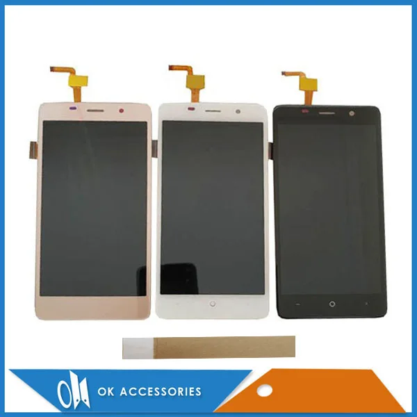 

Сенсорный экран 5,0 дюйма для Leagoo M5, ЖК-дисплей, дигитайзер, черный, белый, золотой цвет, с лентой