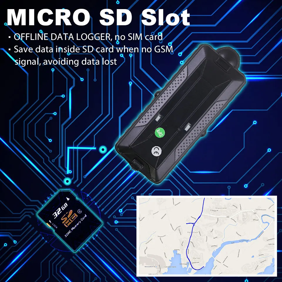GPS трекер с аккумулятором 5000 мА · ч GSM GPRS WiFi TF|gps tracker|wifi gps trackergps data |