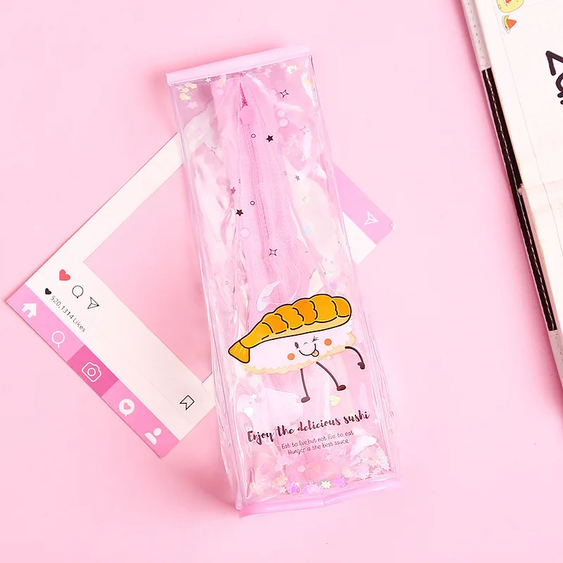 4 Карандаш Чехол прозрачный trousse школьников cartuchera para lapices школьная etui большой емкости estojo lapis kalem kutusu kawaii - Цвет: 4