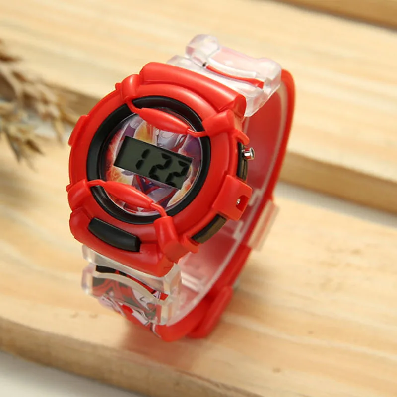 3D Led Цифровой Проектор Мультфильм супер мужчины Часы Дети Наручные Мальчики