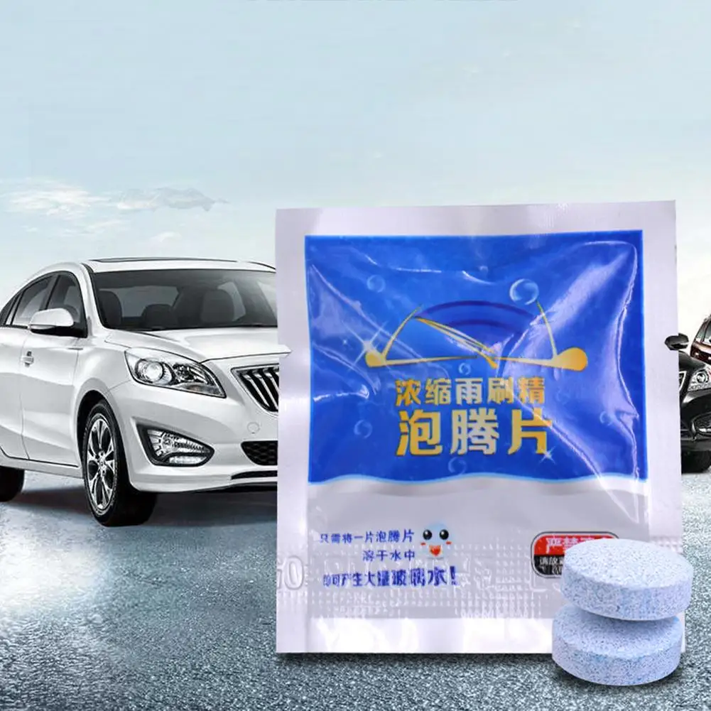

10Pcs Car Solid Wiper Cleaner Effervescent Tablet Cleaner Car Auto Window Cleaning Windshield Glass Cleaner 1PC=2.5-4L Water