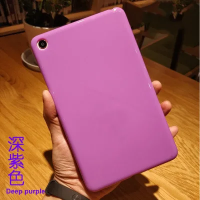 Для Xiaomi mi pad 4 mi pad 4 Plus Мягкий чехол сплошной цвет Силиконовый ТПУ противоударный чехол mi pad4 Plus - Цвет: purple
