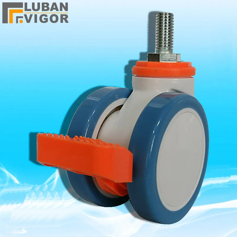 

Новые 3-дюймовые колесные ролики с двойным подшипником M12x25, шкив тележки с двойным подшипником, для медсестры, медицинское оборудование