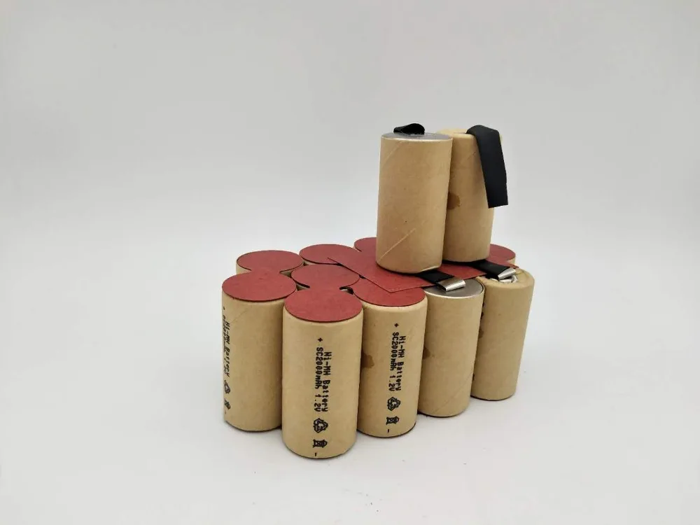 С припоем tab power Cell CD Ni MH аккумуляторная батарея SC 3000mAh скорость разряда(настраиваемый аккумулятор