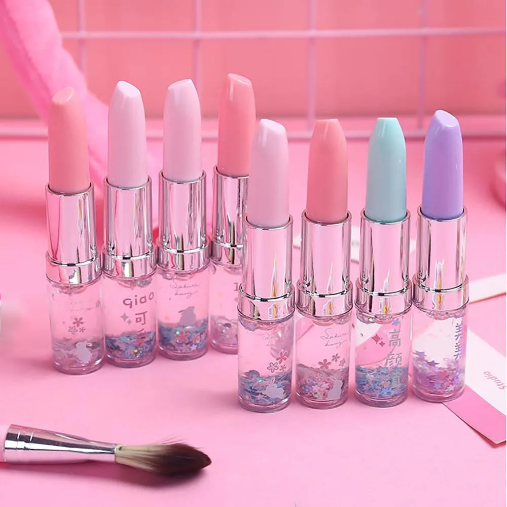 

1 Pc Creative Lipstick Gel Pen 0.5mm Oil Quicksand Colorful Cute Stationery Pen Black Ink Pen Teacher Office School Supplies