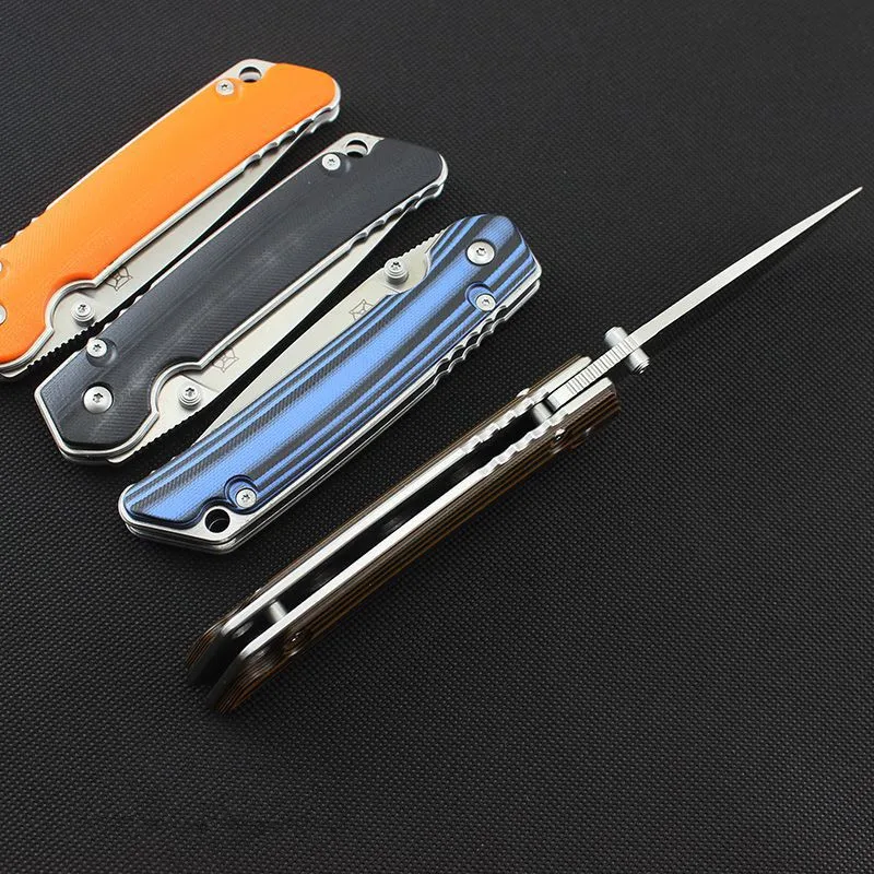 Платье с рисунком головы медведя D2 стальное лезвие + G10 Ручка складной карманный