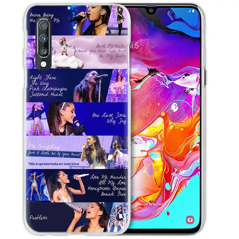 Благодарим Вас следующий Ариана Гранде чехол для samsung Galaxy M40 A50 A80 A70 A60 A40 A30 A20e A10 J4 J6 плюс J8 жесткий чехол из ПК для телефона - Цвет: 06