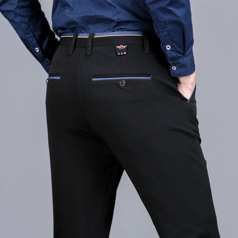 2019 бренд мужской Slim fit Брюки Чинос мужские повседневные брюки Чино бизнес Модная