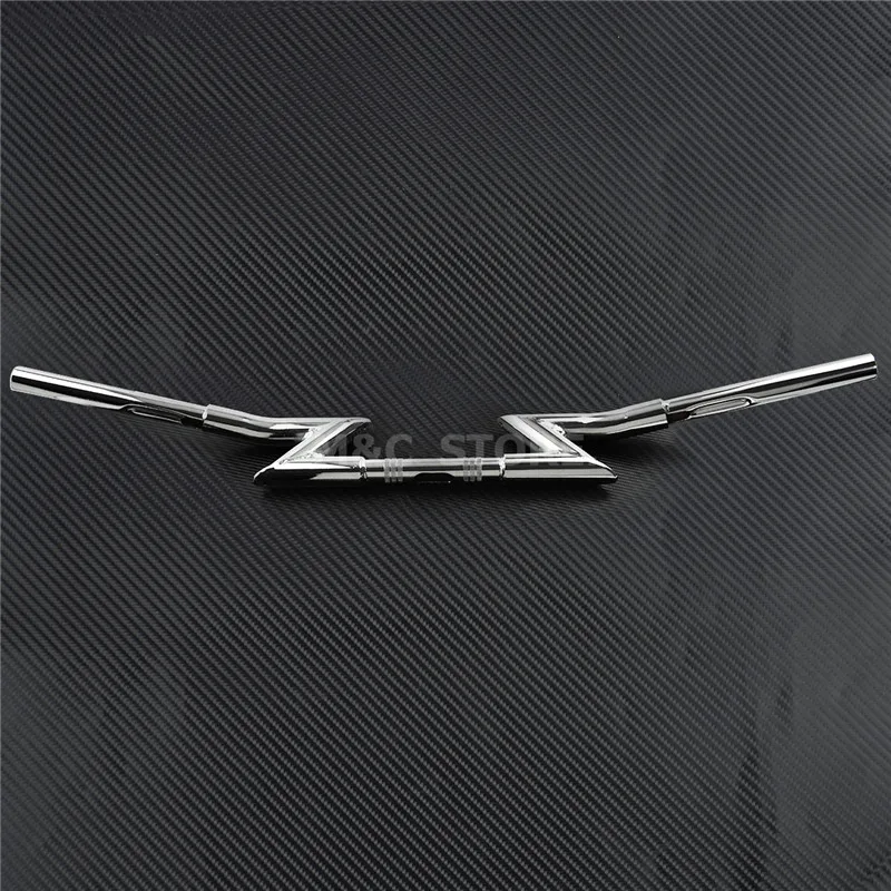 1 ✥ мм мотоциклетный тормозной Z-образный руль черный/хром для Harley Touring Electra Glide