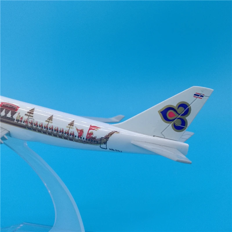 Модель самолета 16 см авиакомпании THAI Airlines модель Боинг 747 металлическая литая