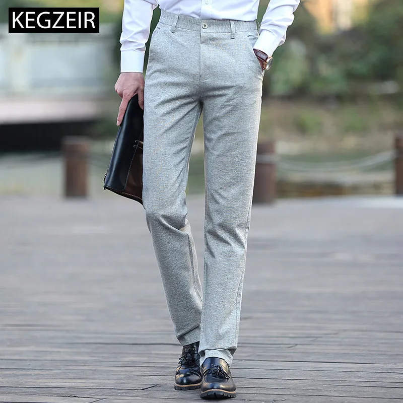 Новинка 2019 брендовая одежда осенние и летние льняные брюки мужские Модные