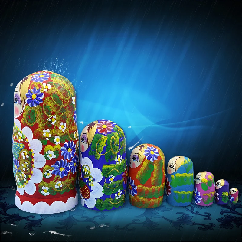 7 шт./набор деревянные куклы матрешки|wooden matryoshka|matryoshka dollsnesting dolls |