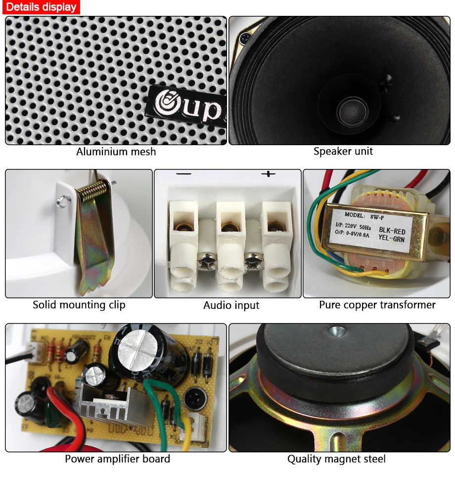 4,5 дюймов 6 Вт микрофон вход USB MP3 плеер активный потолочный динамик Oupushi общественного вещания фоновая музыка Громкий динамик для дома