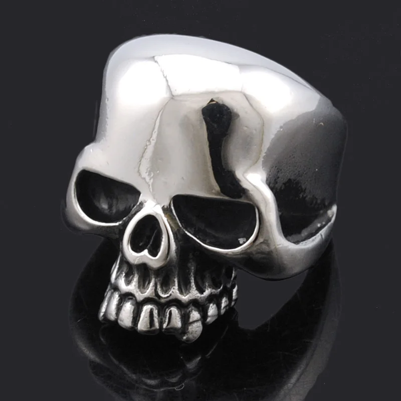 Мужское кольцо с черепом ATGO, из нержавеющей стали, в стиле панк