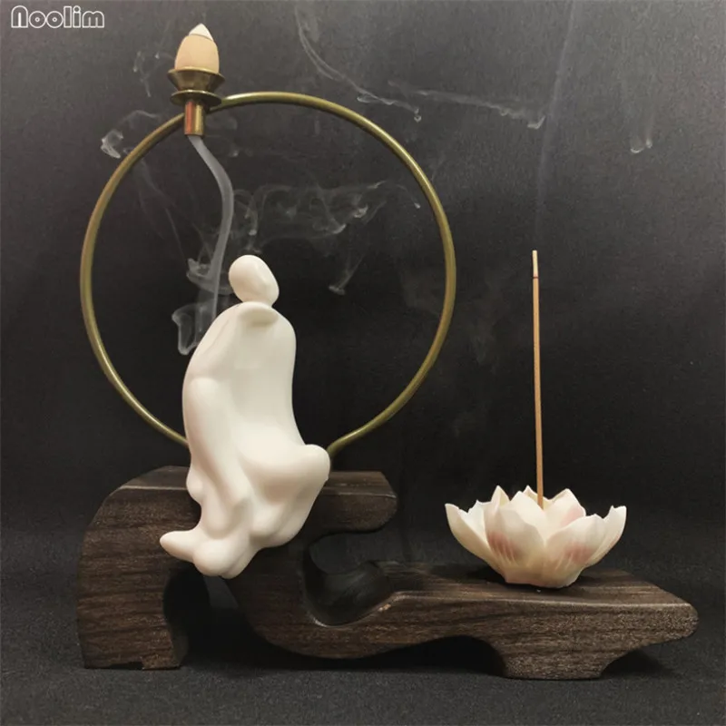 Керамический обратный поток благовоний горный водопад креативный дзэн Лотос