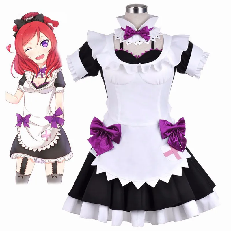 Ainclu/бесплатная доставка Для взрослых детей Любовь в живую! Nishikino Mak Maid Косплей