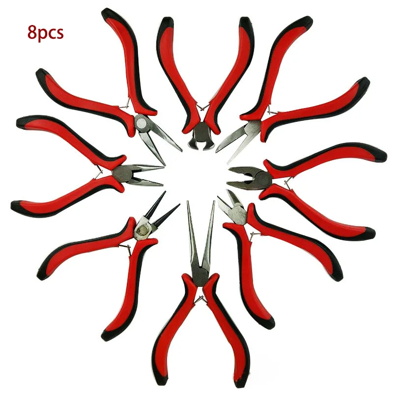 

Mini Pliers Diagnoal Pliers Cutter DIY Tool Insulated Plier Cutting Clamping Stripping 8pcs/set