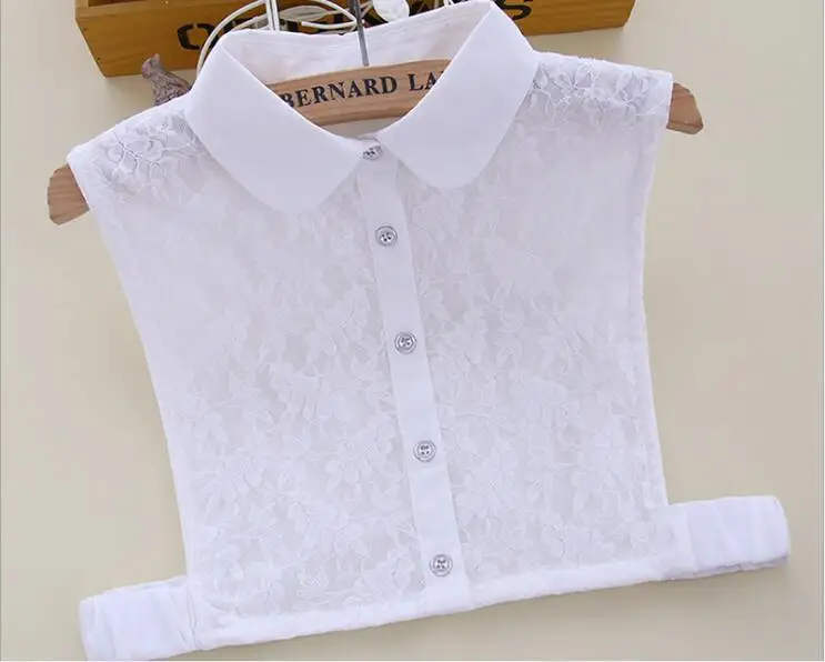 Женский свитер со съемным воротником шифоновая рубашка с круглым вырезом и