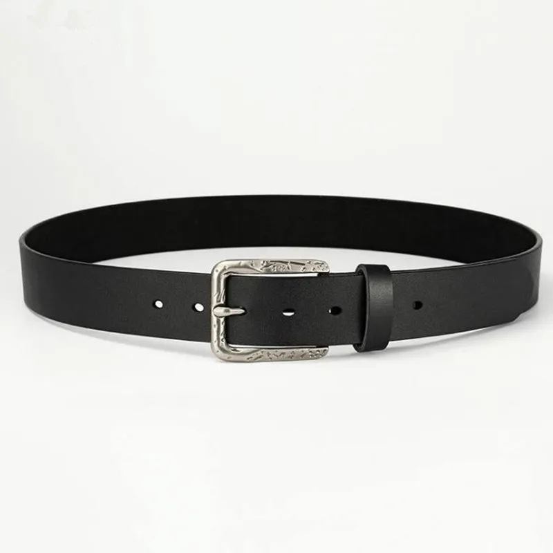 EL BARCO Cowhide Leather Belt Men High Quality Casual Black Coffee Male Belts Brand Luxury Designer Brown Blue Strap Pin Buckle
