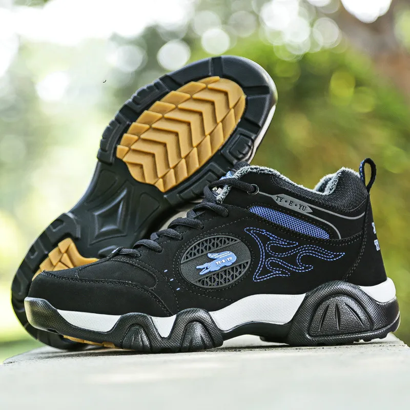 Новые Мужские Походные Ботинки Снега Сапоги Зима Марка противоскольжения Альпинизм Дышащие Открытый