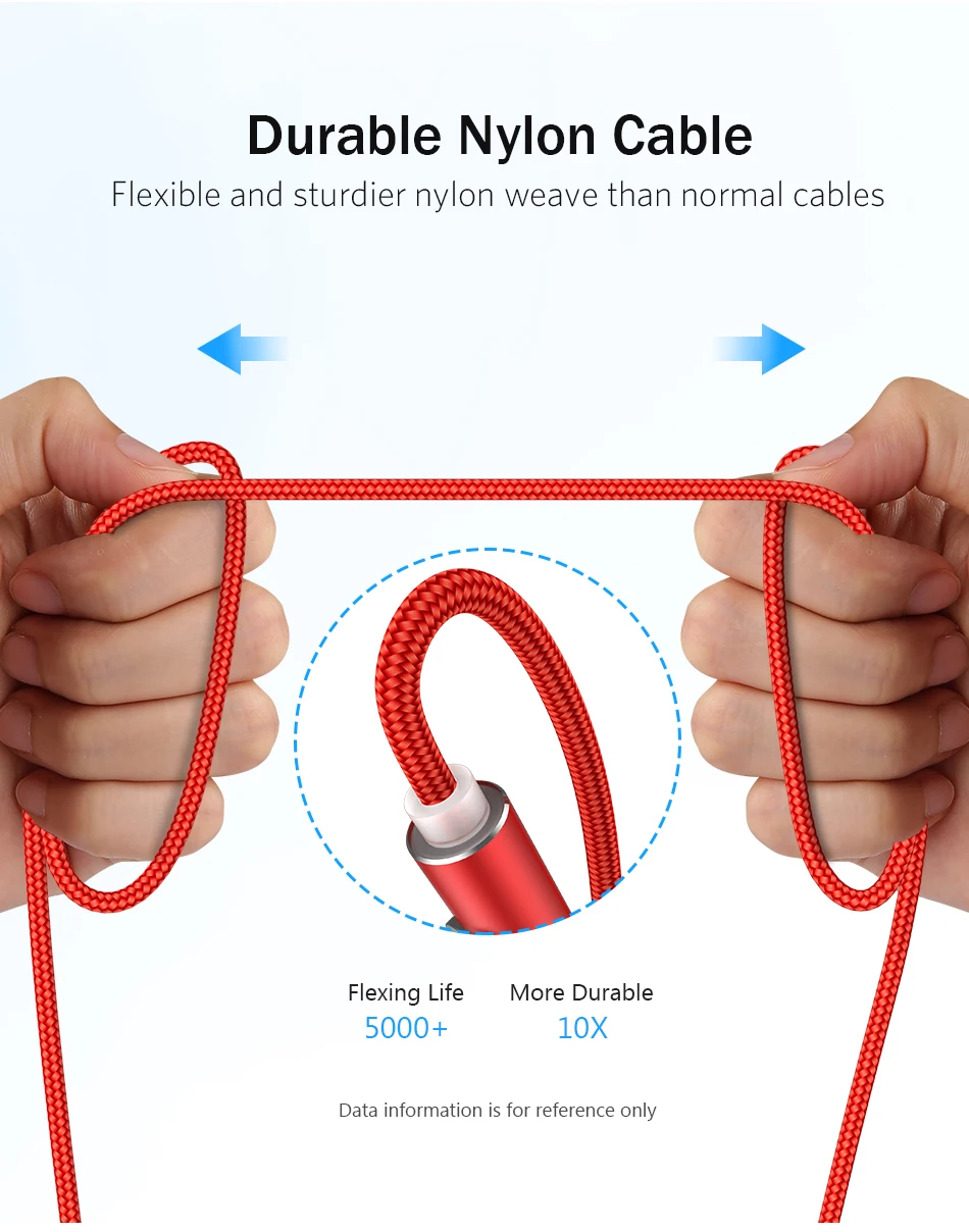 USLION Магнитный Micro USB кабель type-c Зарядка для iPhone samsung Магнитная Зарядка адаптер type C кабели для мобильных телефонов шнур