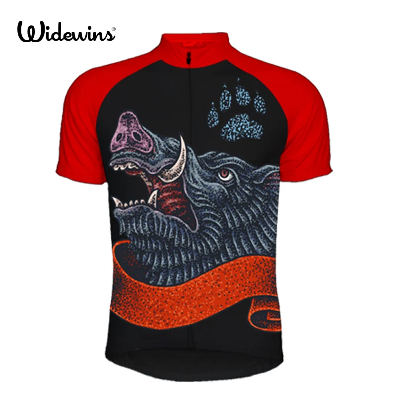 Мужская футболка с коротким рукавом wild boar Team черно белая для велоспорта 5630|cycling